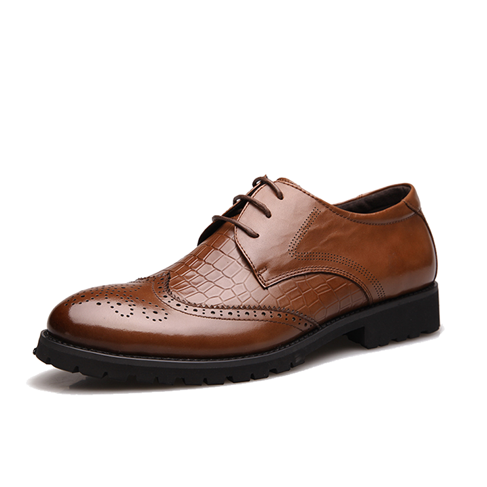 Classic Brown Wingtip Oxford Formal Shoes