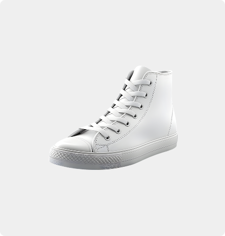 Pure White High-Top Sneakers
