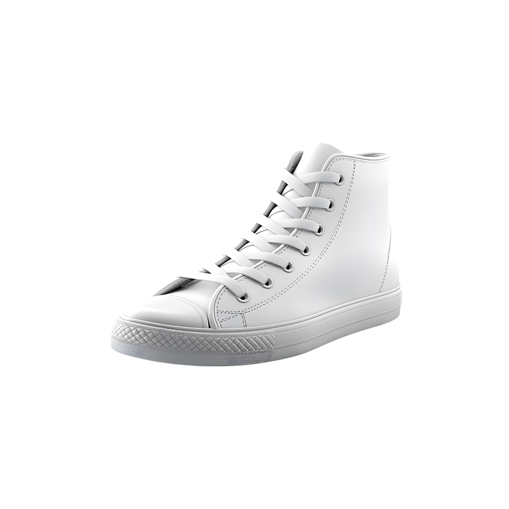 Pure White High-Top Sneakers