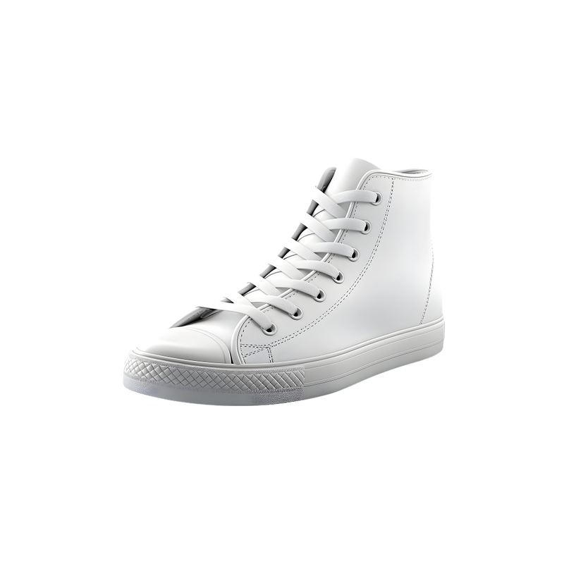 Pure White High-Top Sneakers