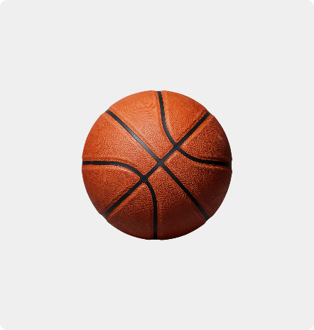 Orange-brown basketball on a light background