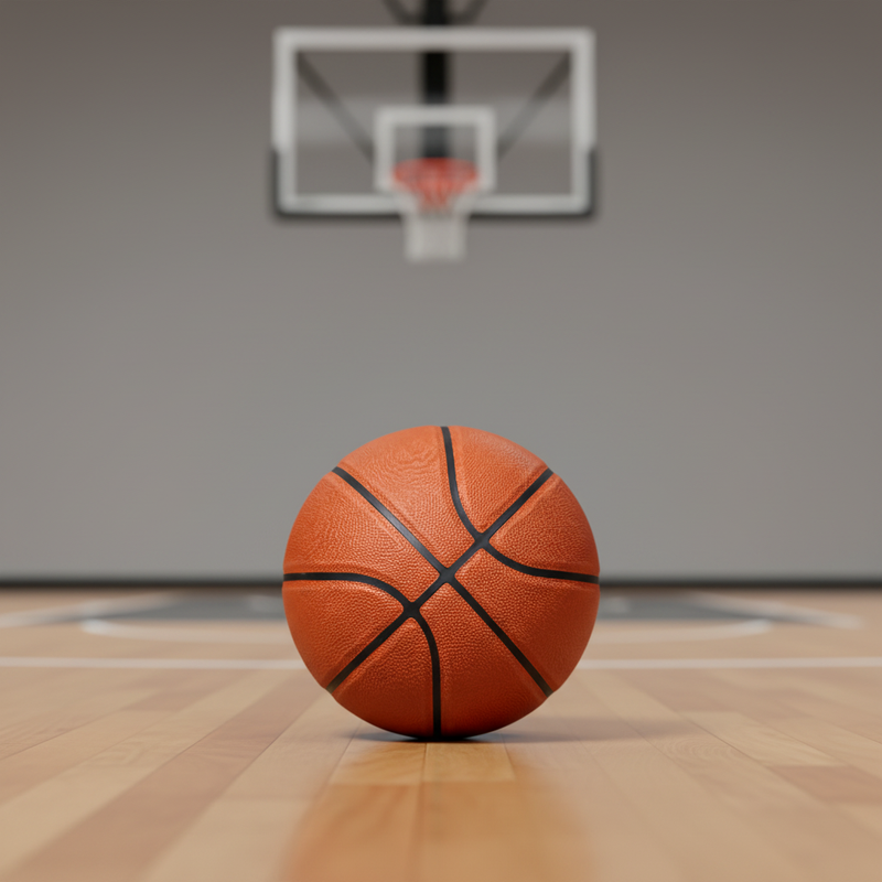 Indoor basketball on a basketball court