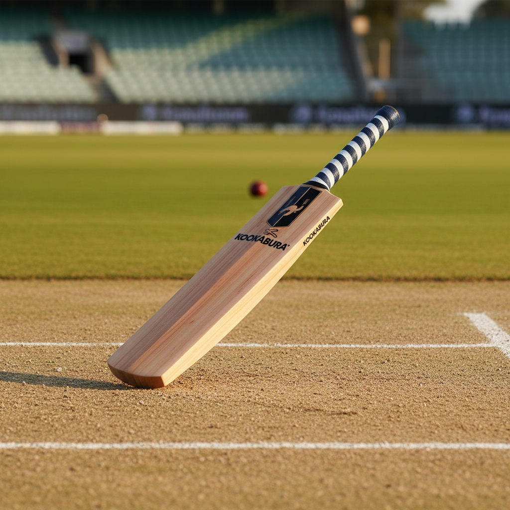 Performance Cricket Bat on a cricket practice pitch