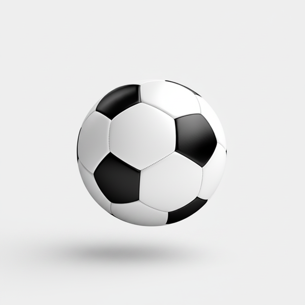 Classic black and white football shown from a three-quarter angle