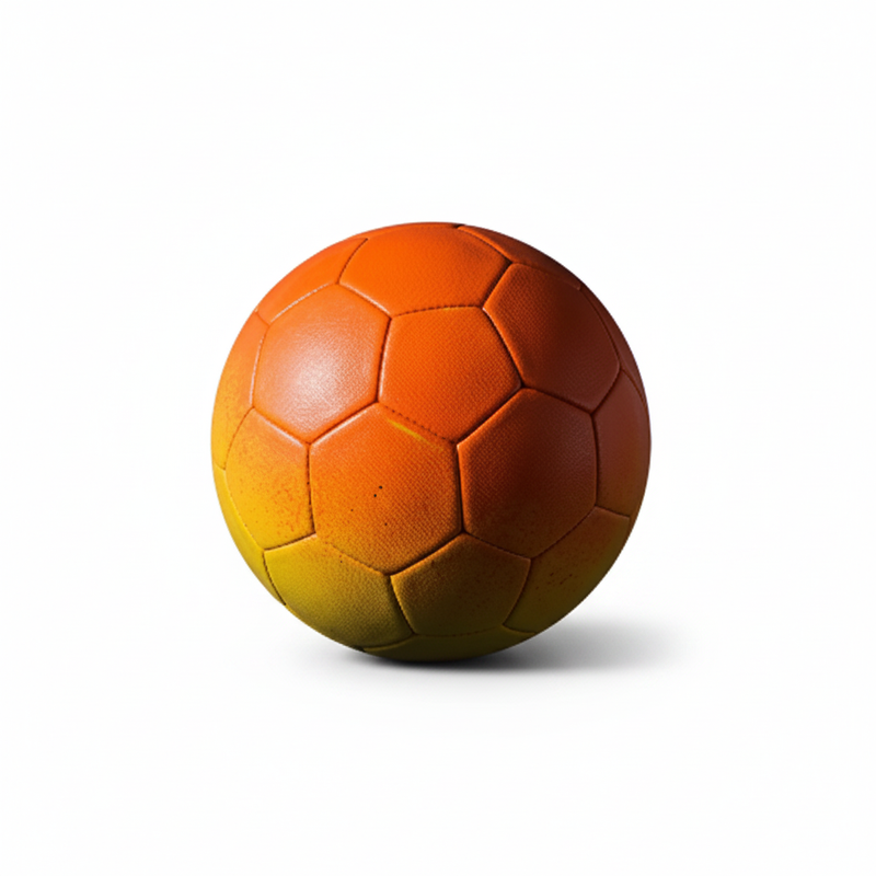 Orange training ball in a studio product view