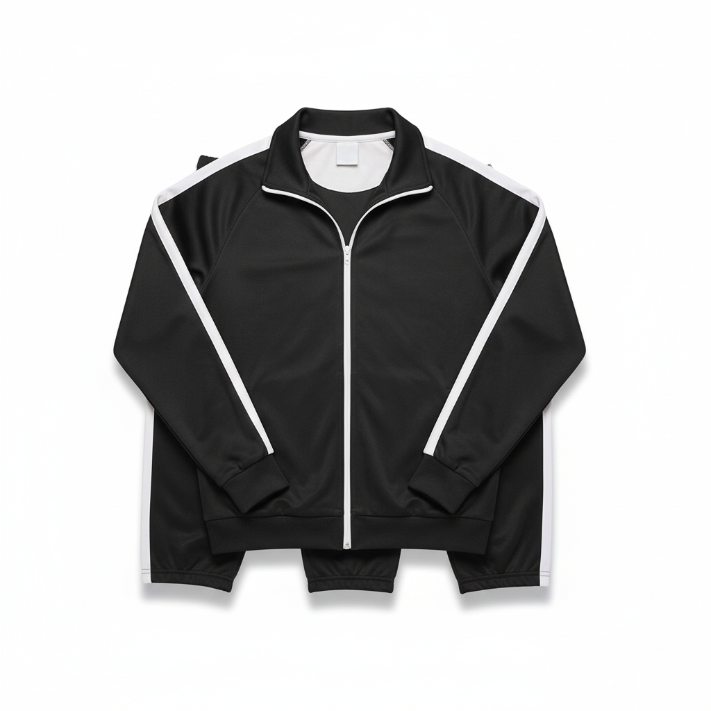 Black Running Track Suite