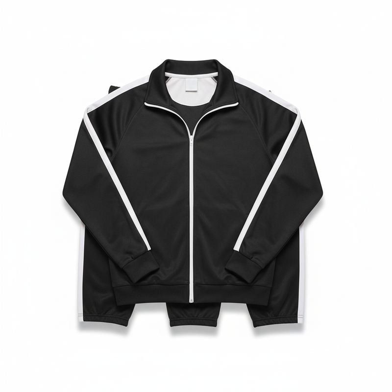 Black Running Track Suite